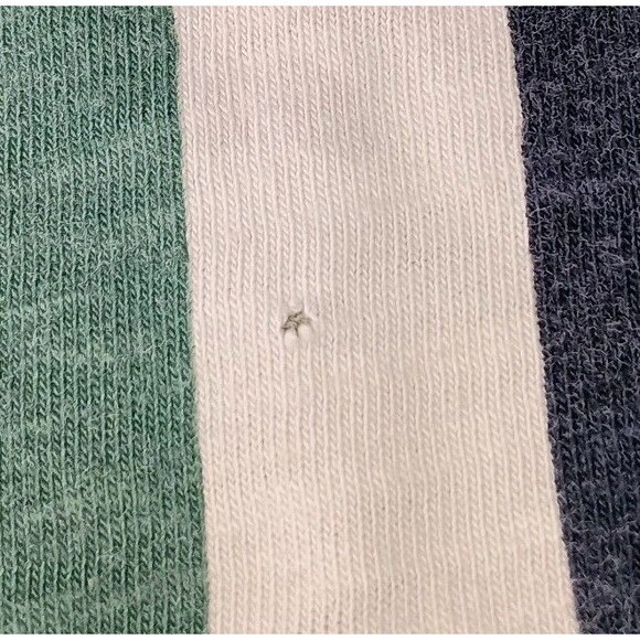 Guess Jeans Shirt Mens Medium Spellout Colorblock Retro Style Striped Tee FLAWS - Picture 9 of 15